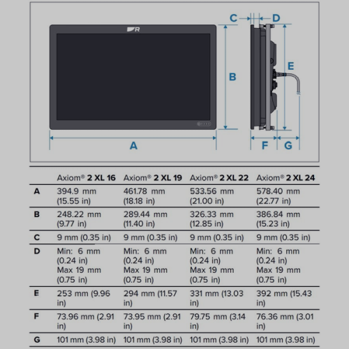 Raymarine Axiom 2 XL 22 Glass Bridge Chartplotter